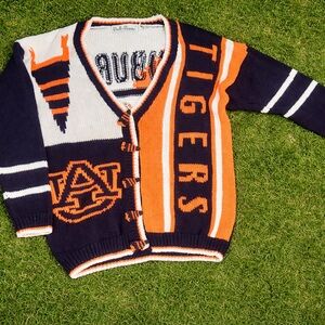 Auburn Tigers Women's Cardigan Sweater - Navy and Orange